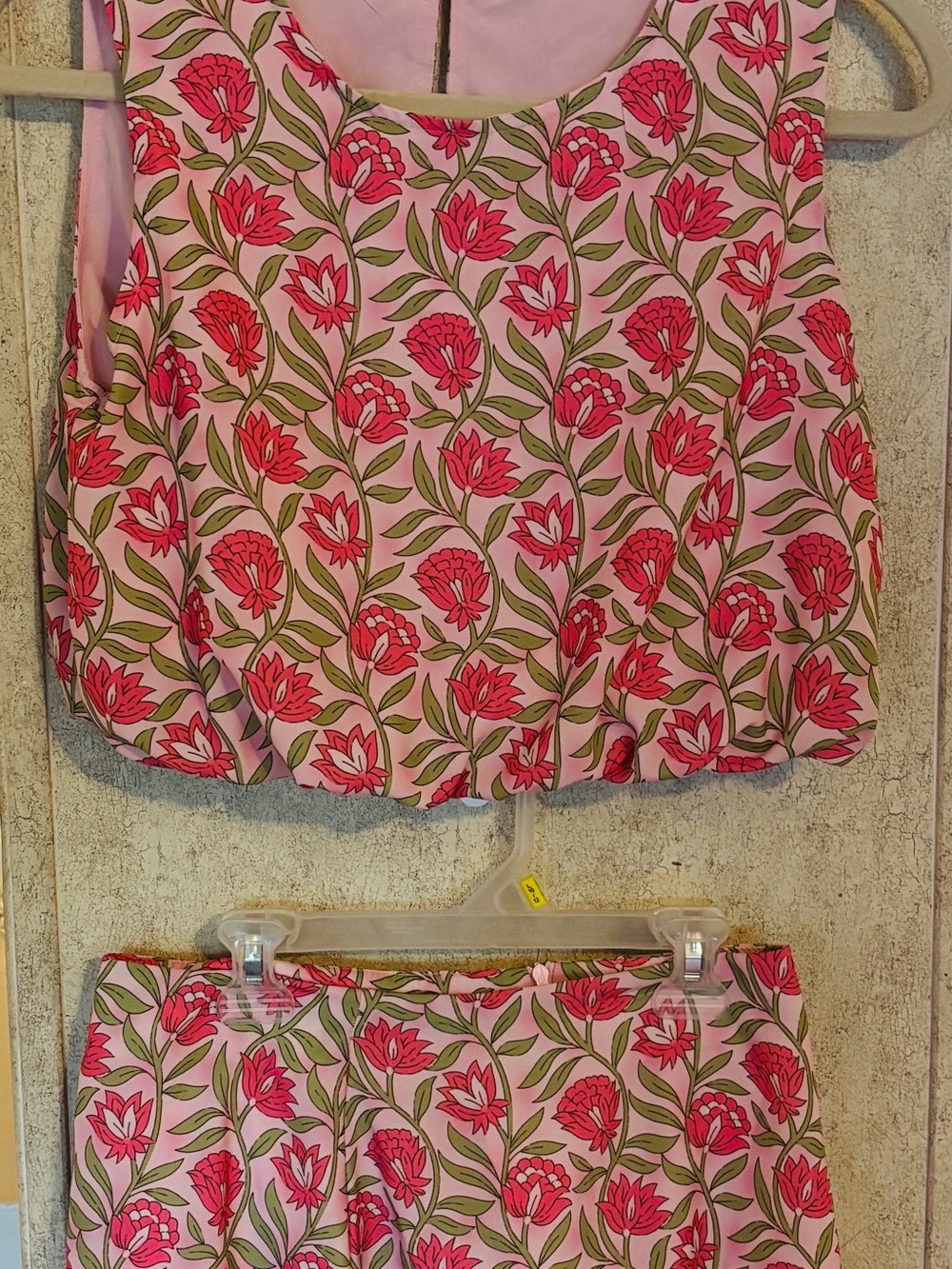 Floral Pink Tank and Skirt Set - Pink Floral Women’s Skirt